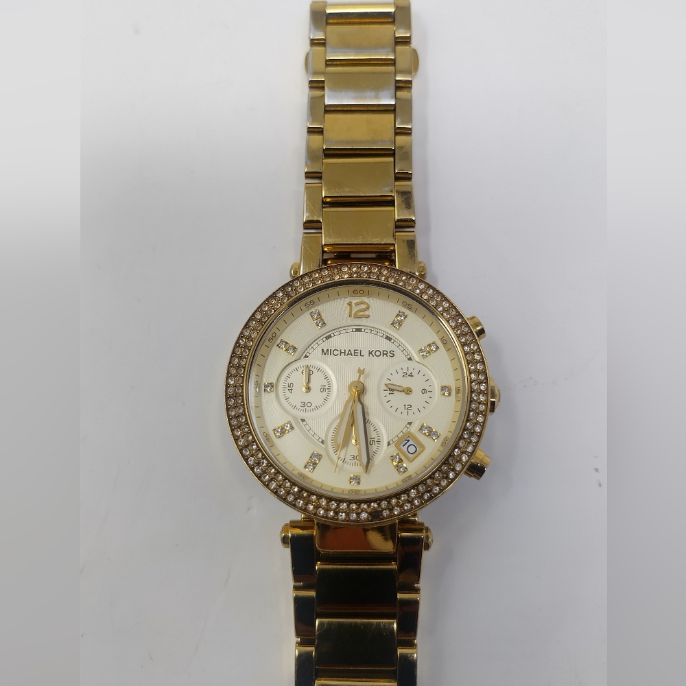 Michael Kors Parker Gold Watch - Picture 5 of 8